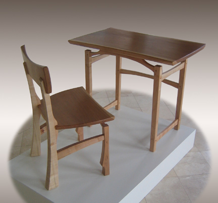  finish: poly and wax guide price: $950 This table and chair are sold